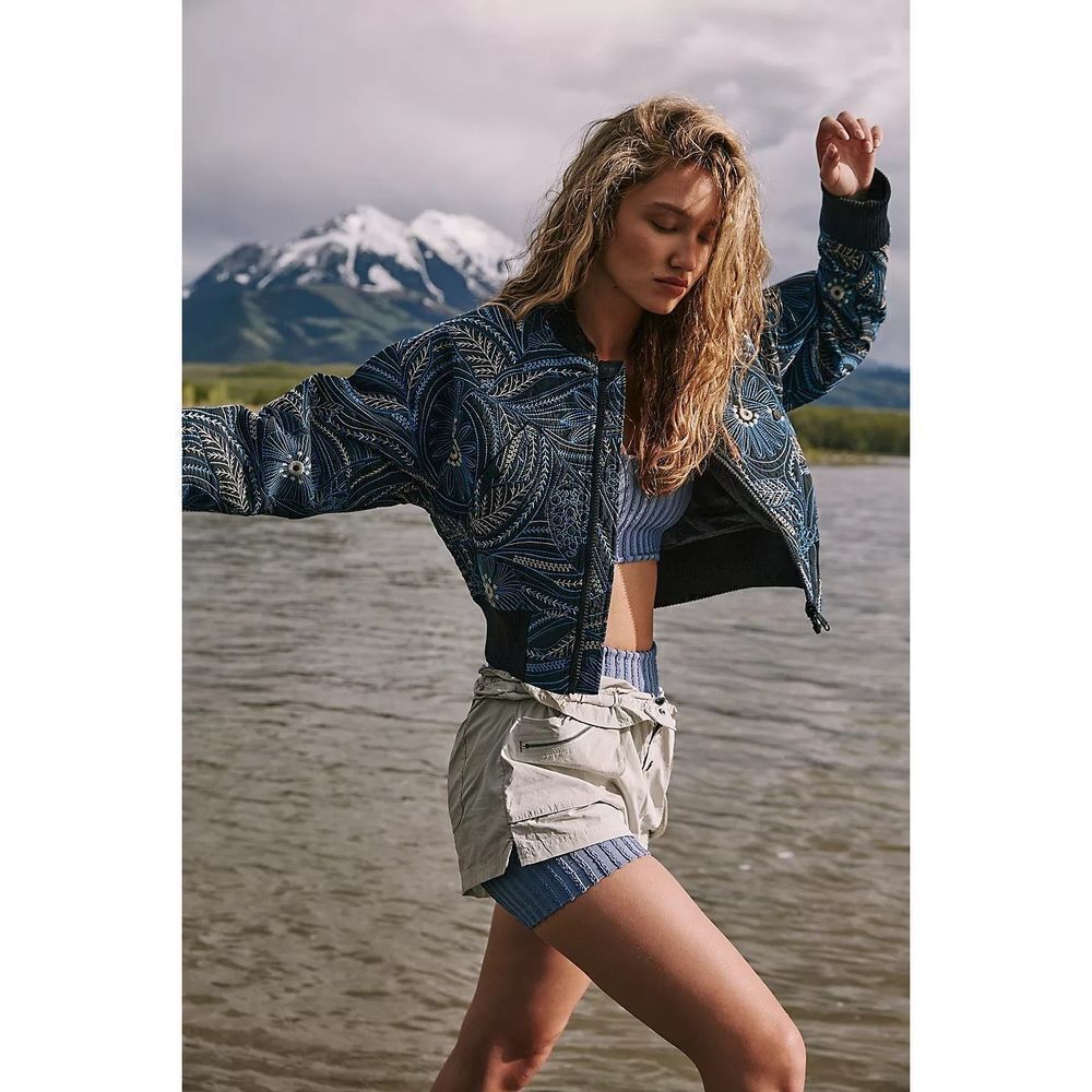 Free People Garden Party Bomber Jacket Size Xs